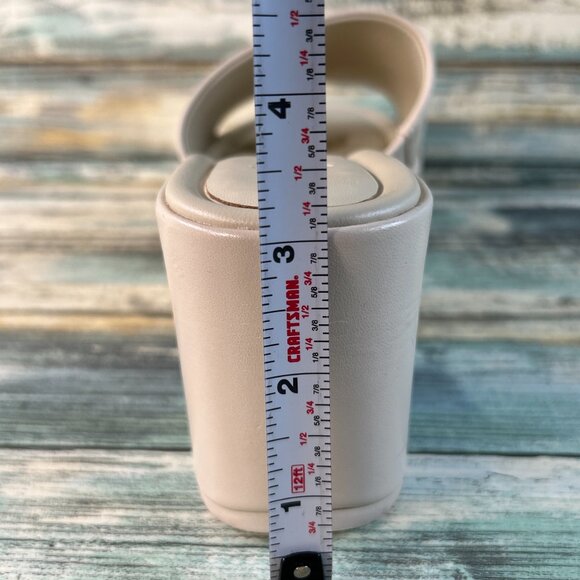 VINCE. Polina Platform Slide Sandal Womens Sz 6M Beige All Leather Slip On Wedge - Picture 10 of 12